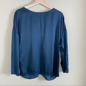 Zara Satin Teal Blouse